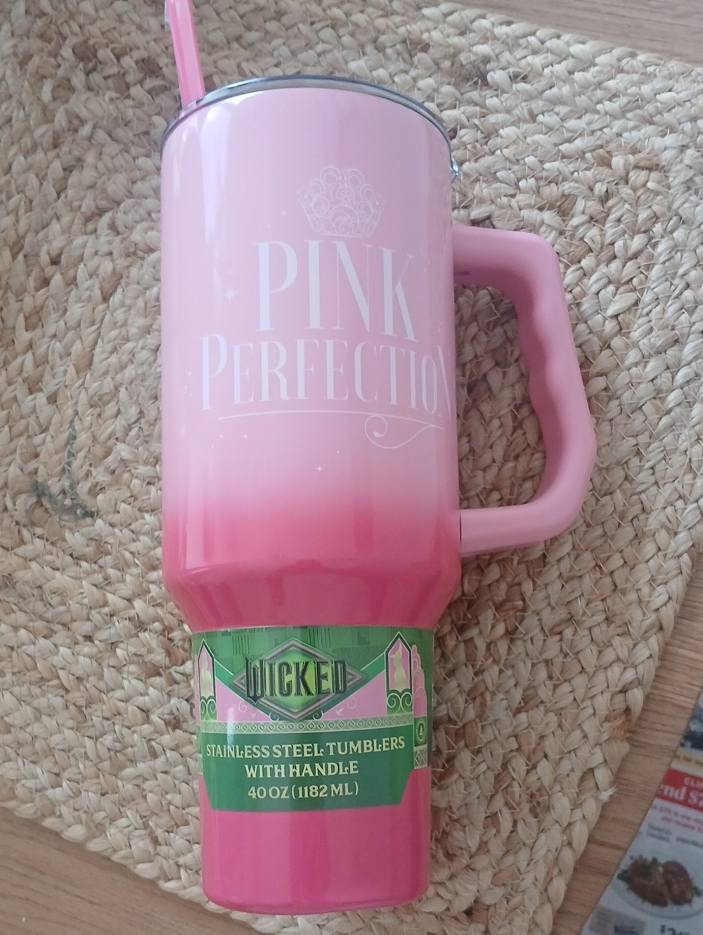 Pink Perfection Insulated Stainless Steel Tumbler with Handle - Pink